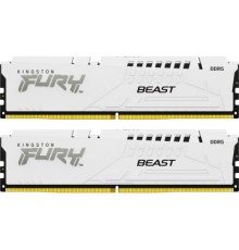 Модуль пам'яті для комп'ютера DDR5 32GB (2x16GB) 5200 MHz FURY Beast White Kingston Fury (ex.HyperX) (KF552C40BWK2-32)
