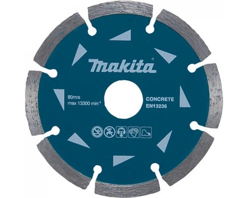 Круг відрізний Makita алмазний по бетону сегментний 230х22.23 мм (D-41610)