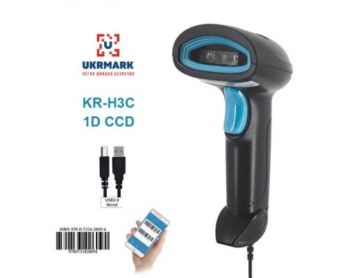 Сканер штрих-коду UKRMARK KR-H3C USB (900828)