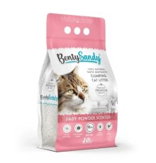 Наповнювач для туалету Benty Sandy Baby Powder Scented кольорові гранули 10 л/8.7 кг (BS-10004)