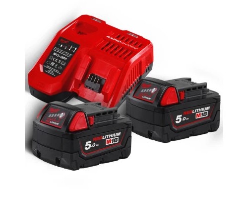 Набір акумулятор + зарядний пристрій Milwaukee M18 NRG-502С; M18 B5x2, M12-18FC (4933471980)