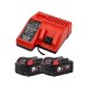 Набір акумулятор + зарядний пристрій Milwaukee M18 NRG-502С; M18 B5x2, M12-18FC (4933471980)
