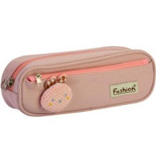 Пенал Cool For School 2 відділення з аплікацією Рожевий (CF6885-pink)