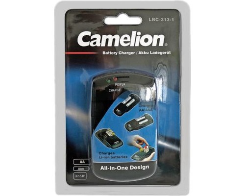 Зарядний пристрій для акумуляторів Camelion Univercal charger for Ni-MH 1.2V, Li-Ion 3.7V or 7.4V, Input DC 5V-1A (LBC-313-1) 