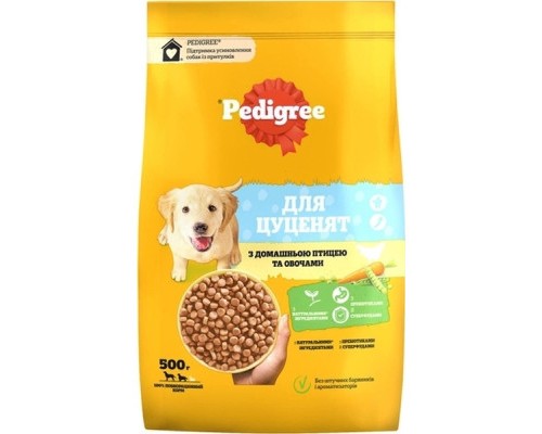 Сухий корм для собак Pedigree для цуценят з птицею та овочами 500 г (5998749144923)