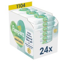 Дитячі вологі серветки Pampers Harmonie New baby 24 пачки х 46 шт (8006540815953)