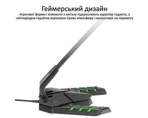 Мікрофон Vertux Streamer-3 LED USB Black (streamer-3.black)