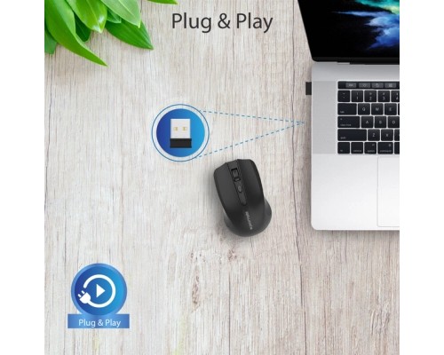 Мишка Promate Clix-8 Wireless Black (clix-8.black)