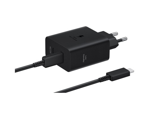 Зарядний пристрій Samsung 50W 2xUSB-С + cableUSB-C to USB-C 1.8m black (EP-T5020XBEGEU)