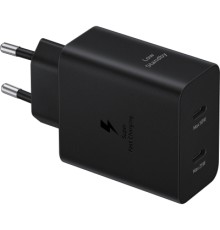 Зарядний пристрій Samsung 50W 2xUSB-С + cableUSB-C to USB-C 1.8m black (EP-T5020XBEGEU)