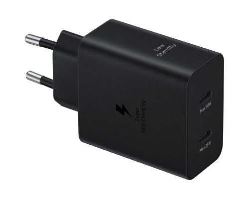 Зарядний пристрій Samsung 50W 2xUSB-С + cableUSB-C to USB-C 1.8m black (EP-T5020XBEGEU)