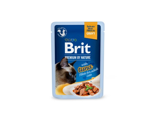 Вологий корм для кішок Brit Premium Delicate Fillets in Gravy Tuna філе в соусі (8595602570577) Вологий корм для кішок Brit Premium Delicate Fillets in Gravy Tuna філе в соусі (8595602570577)