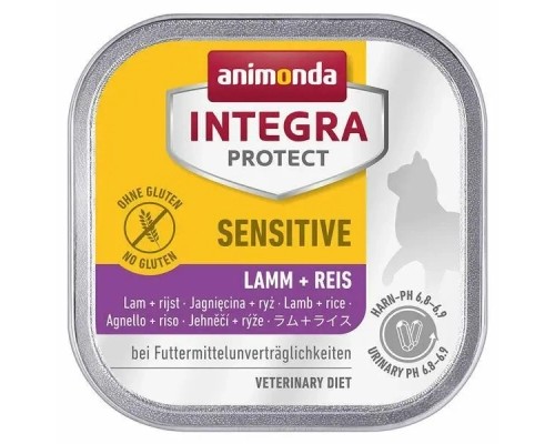 Вологий корм для кішок Animonda Integra Protect Sensitive Lamb + Rice з харчовою непереносимістю (4017721868518)