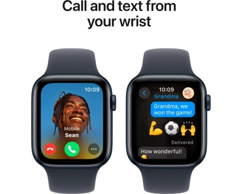 Смарт-годинник Apple Watch SE 2024 GPS 40mm Midnight Aluminium Case with Midnight Sport Band - S/M (MXE73QH/A)