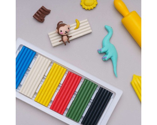 Пластилін Школярик Прямокутний 6 кольорів 140 г (303116001-UA)