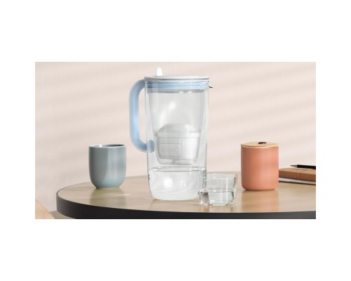 Фільтр-глечик Brita Glass Jug One скляний 2.5л (1.7л води) з фільтр-картриджем, синій (1050452)