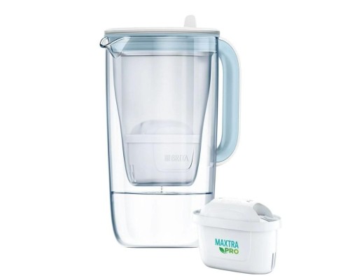 Фільтр-глечик Brita Glass Jug One скляний 2.5л (1.7л води) з фільтр-картриджем, синій (1050452)