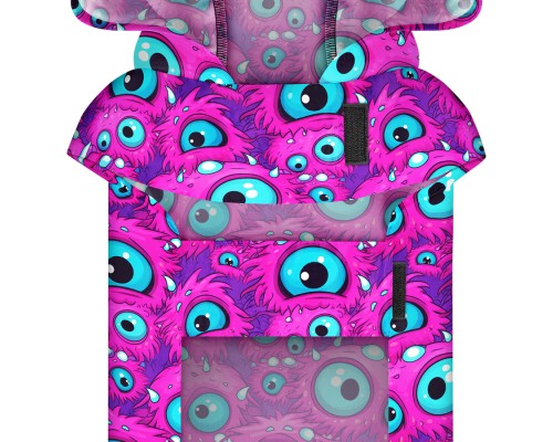 Дощовик для тварин WAUDOG Clothes Накидка з капюшоном Око монстра XL (359-4049)