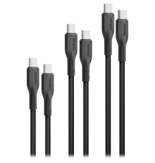 Дата кабель USB-C to USB-C cablekit-cc.black Promate (cablekit-cc.black)