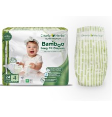 Підгузки Clearly Herbal Bamboo, розмір 4 (7-12 кг), 24 шт (1136)