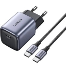 Зарядний пристрій Ugreen 1xUSB 30W (USB-C) Gan PD Nexode Mini + PD cable Grey CD319 (25257)