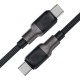 Дата кабель USB-C to USB-C 1.2m 3A silicone braid C10-03 Acefast (6974316283119)