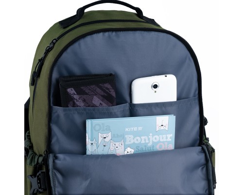 Рюкзак шкільний GoPack Education Teens 186 хакі (GO25-186L-3)