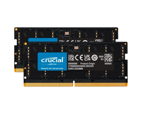 Модуль пам'яті для ноутбука SoDIMM DDR5 64GB (2x32GB) 4800 MHz Micron (CT2K32G48C40S5)