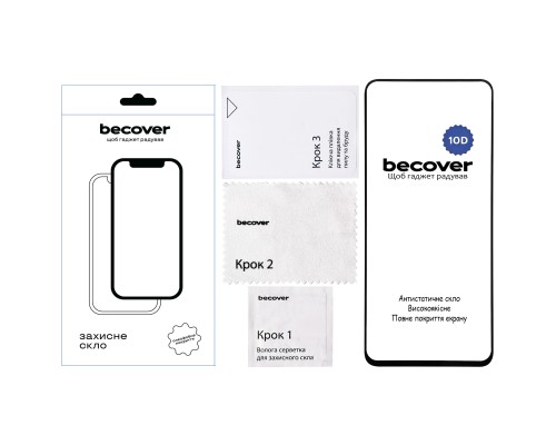 Скло захисне BeCover Tecno Spark 30 Pro (KL7) 10D Black (713166)