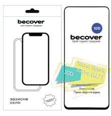 Скло захисне BeCover Tecno Spark 30 Pro (KL7) 10D Black (713166)
