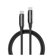 Дата кабель USB-C to USB-C 2.0m (PVC+Aluminum Alloy) (PD Fast Charging 240W) 5А black ColorWay (CW-CBPDCC070-BK)