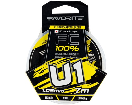 Флюорокарбон Favorite U1 FC 7m 40/1.05mm 133.6lb/60.62kg (1693.11.99)