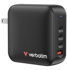 Зарядний пристрій Verbatim MiniGaN 165 W 4 ports (3xUSB-C/1xUSB-A) (32216)