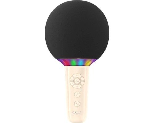 Мікрофон XO BE50 Bluetooth, AUX, LED Beige (BE50.beige)