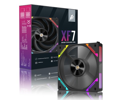 Кулер до корпусу 1stPlayer XF7 Black (XF7-BK-1IN1)