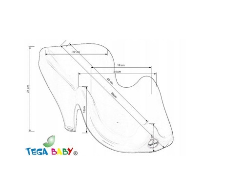 Гірка для купання Tega Baby антиковзка OWLS white (SO-003-103)