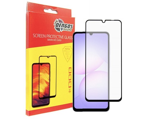 Скло захисне Dengos Full Glue Samsung Galaxy A07 Black (TGFG-406)