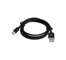 Дата кабель USB 2.0 AM to USB-C 1.0m 2.4A black Patron (CAB-PN-USB-TYPEC-1-B)