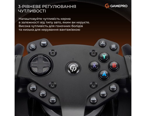 Кермо GamePro RW575PM з педалями та коробкою передач XBOXONE/PS4/PS3/PC/SWITCH (RW575PM)