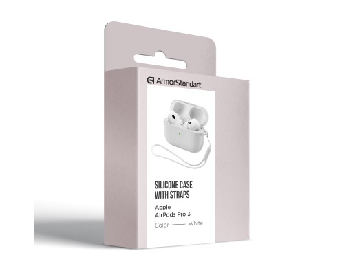 Чохол для навушників Armorstandart Silicone Case для Apple Airpods Pro 3 White (ARM88301)
