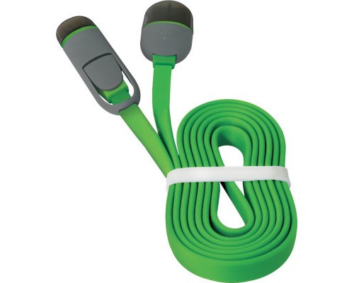 Дата кабель USB10-03BP USB - Micro USB/Lightning, green, 1m Defender (87489)