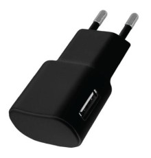 Зарядний пристрій Florence USB, 1.0A black (FW-1U010B)