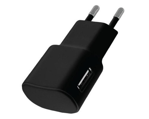 Зарядний пристрій Florence USB, 1.0A black (FW-1U010B)