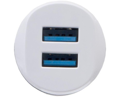 Зарядний пристрій Inkax CD-12 Car charger + Type-C cable 2USB 2.1A White (F_72207)