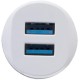 Зарядний пристрій Inkax CD-12 Car charger + Type-C cable 2USB 2.1A White (F_72207)