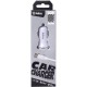 Зарядний пристрій Inkax CD-12 Car charger + Type-C cable 2USB 2.1A White (F_72207)