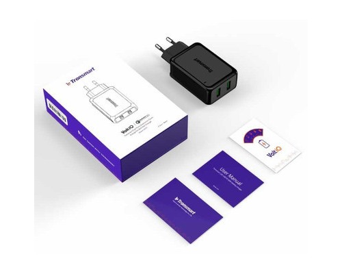 Зарядний пристрій Tronsmart W2TF 36W Dual Port Qualcomm QC 3.0&VoltiQ (232340)
