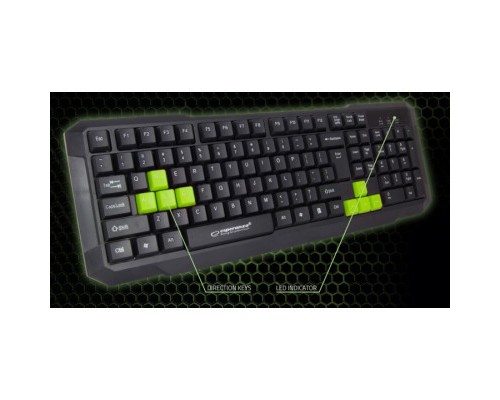 Клавіатура Esperanza EGK102 Green USB (EGK102GUA)