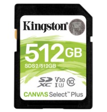 Карта пам'яті Kingston 512GB SDXC class 10 UHS-I U3 Canvas Select Plus (SDS2/512GB)