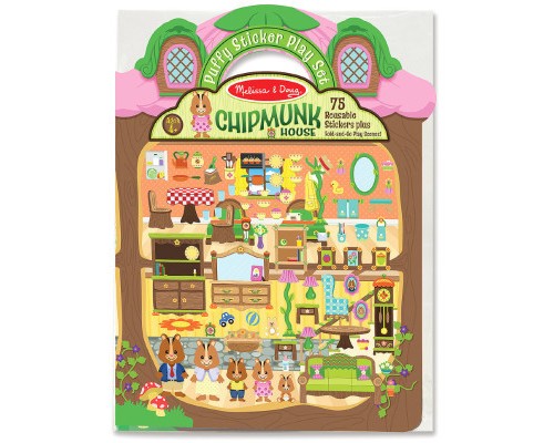 Набір для творчості Melissa&Doug Об'ємні багаторазові наліпки Будиночок бурундуків (MD9101)